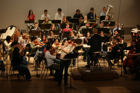 flute concerto rehearsal